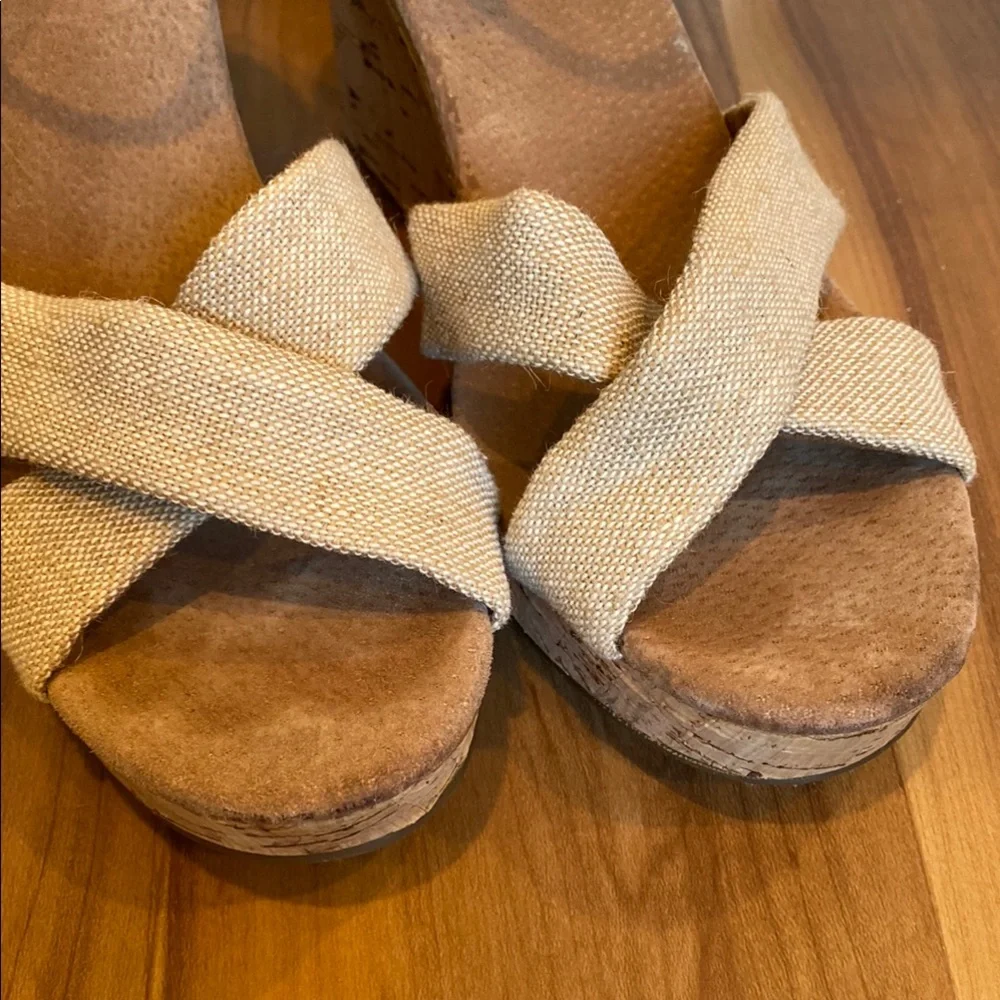 EUC Toms Cork Wedge Strappy Sandals - Picture 5 of 13